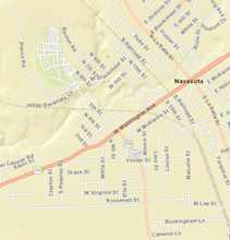 Navasota Texas Mini-Map - Houston Map Company