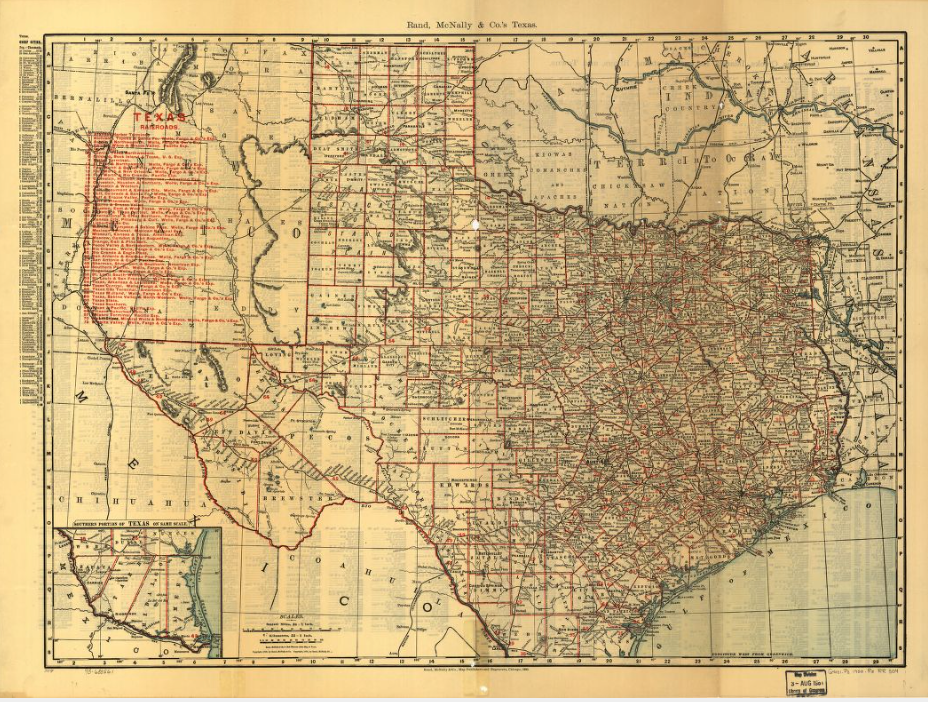 Texas Railroads - Houston Map Company