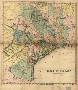 Map of Texas 1840 - Houston Map Company