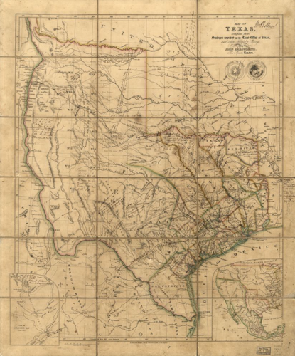 Map of Texas 1841 - Houston Map Company