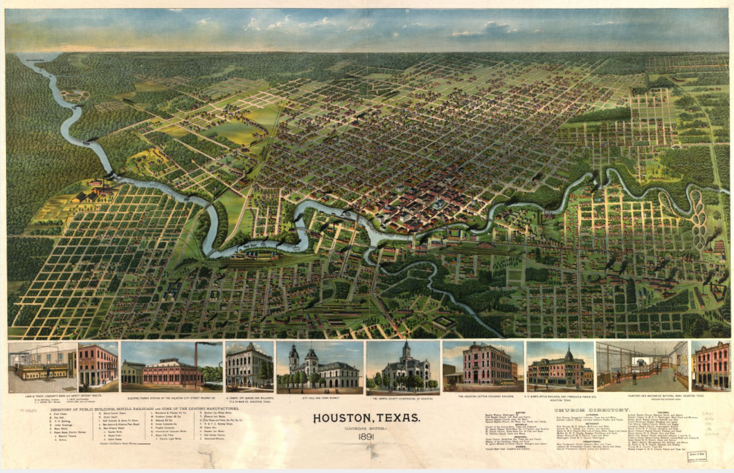 Houston Texas 1891 - Houston Map Company