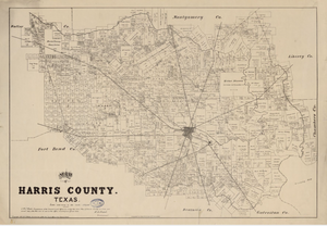 Map of Harris County Texas 1879 - Houston Map Company
