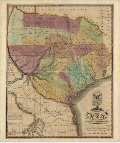 Texas 1837 - Houston Map Company