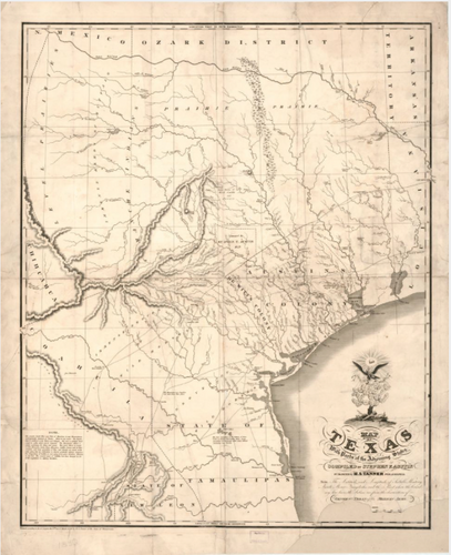 Texas 1830 - Houston Map Company