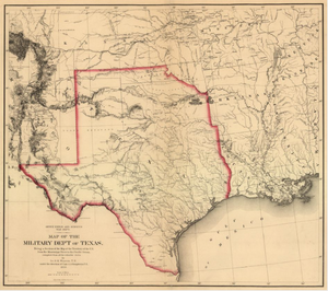 Map of the military dep't of Texas - Houston Map Company