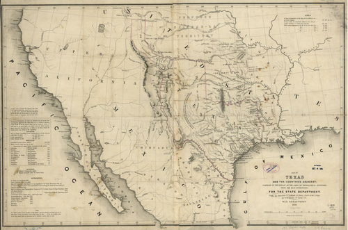 Map of Texas and the Countries Adjacent - Houston Map Company