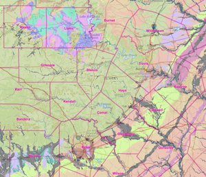 Geology Of Texas Wall Map - Houston Map Company