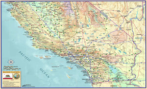 Southern California Wall Map - Houston Map Company