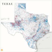 Texas Pipeline Wall Map 2023