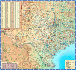 Texas Wall Map - 2018 - Houston Map Company