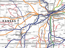 USA Railroad Wall Map - 2023