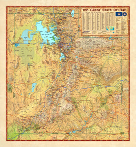 Utah Wall Map - Houston Map Company
