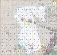 Waller County Wall Maps - Houston Map Company