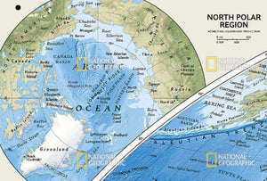 National Geographic World Physical Map