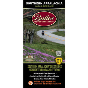 Southern Appalachia (AL, TN, NC, SC, GA) Folding Map - Butler - Houston Map Company