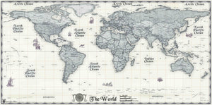 Antique World Wall Map - Houston Map Company