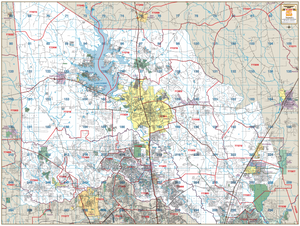 Montgomery County Wall Maps - Houston Map Company